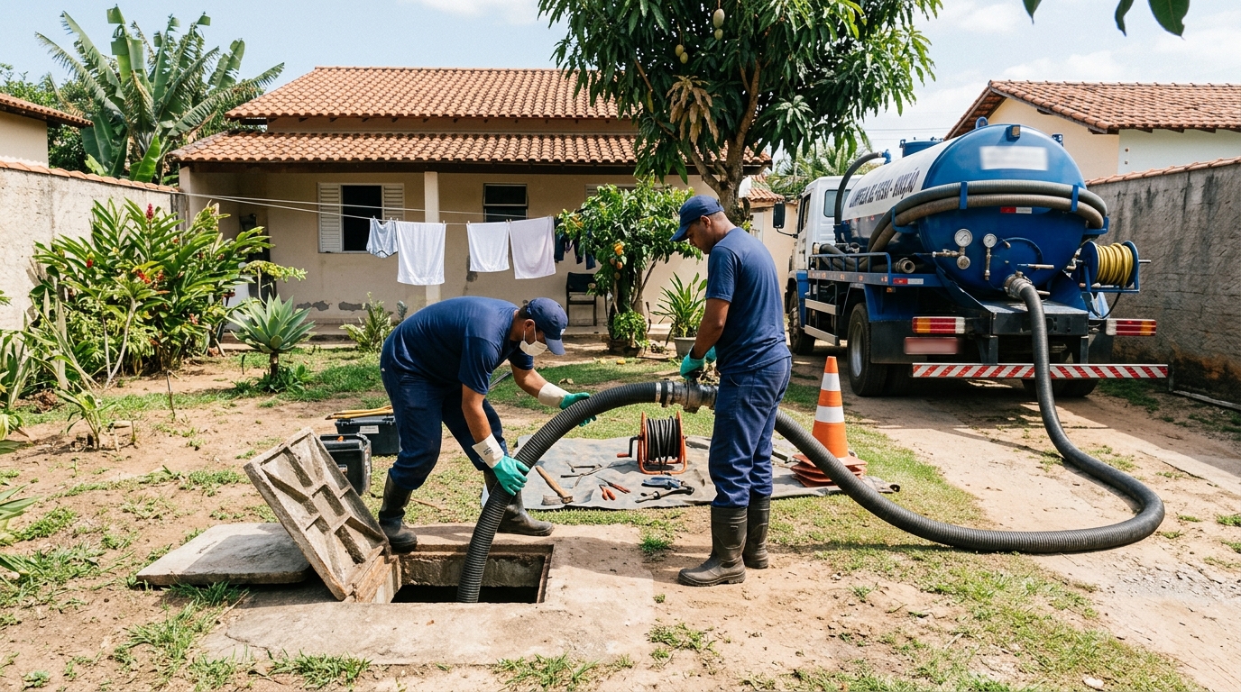 Limpeza de fossa séptica em Goiânia-GO